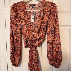 Express Cropped Satin Top *make an offer*